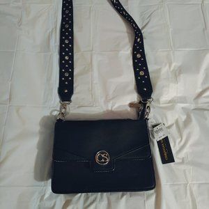 Christian Sirano Black Leather Crossbody
